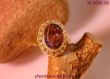 Nr:5630,06 - Ring 585gg mit kunstvoll gefaßtem Farbstein - Ringgröße 55