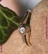 Nr:4530,04 - Ring 585wg/gg - mit Brillant 0,05 ct - Ringgröße 54