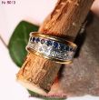 Nr:5019 - Ring 585wg/gg - mit 11 Saphiren und 11 Brillanten - Ringgröße 56